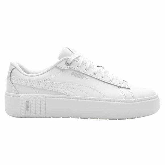 White PUMA Ladies' Smash Platform Shoe - Picture 5 of 9
